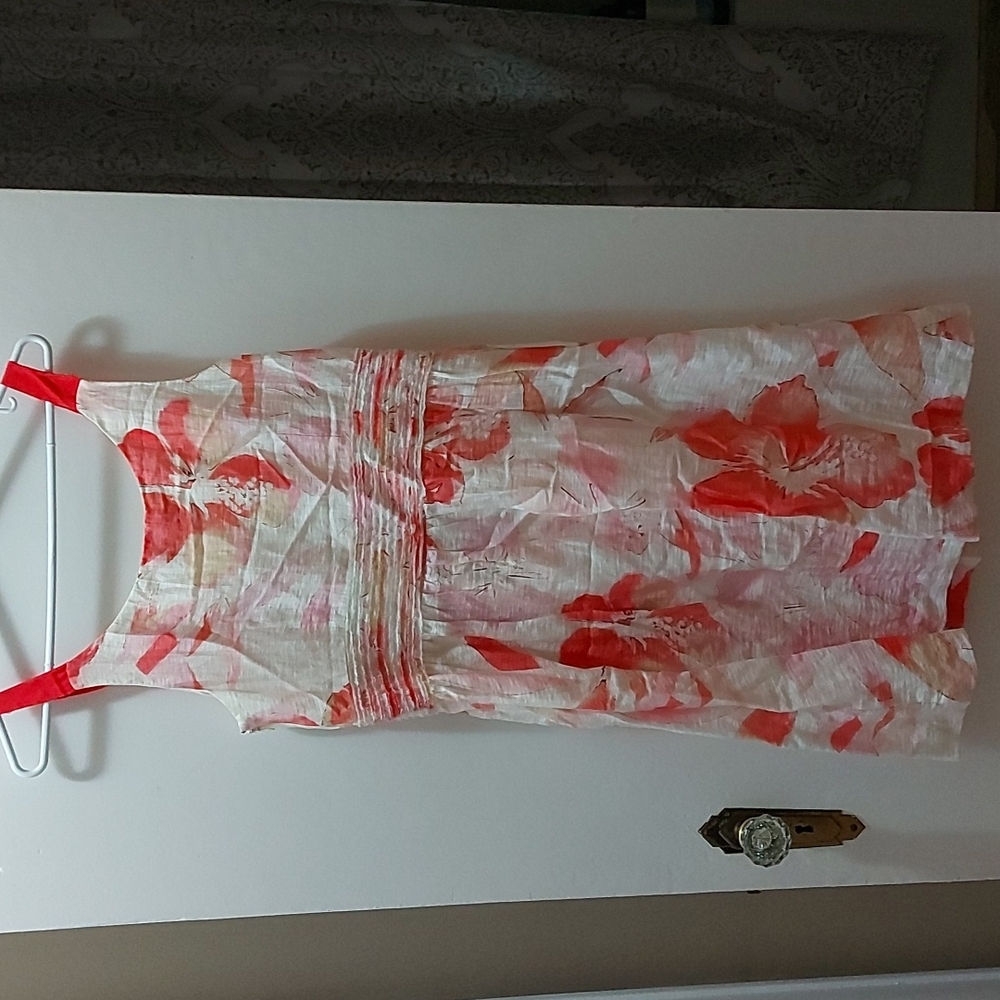 LOFT Pink Halter Sundress Midi